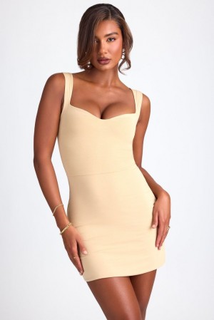 Oh Polly Dove Modal Sweetheart Neckline A-Line Mini Dress Mini Dress Sand | JQSD-72859