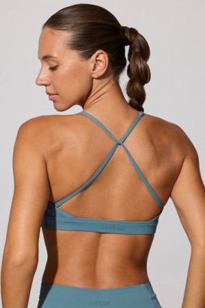 Oh Polly Evolve Multiway Twist Front Sports Bra Sports Bras Slate Blue | LVKQ-18904