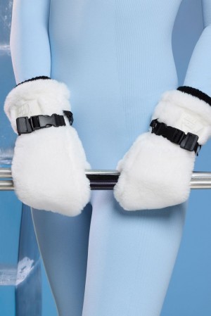 Oh Polly Frosty Ski Gloves Accessories White | LZET-15980