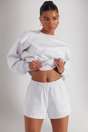 Oh Polly Groundwork Sweat Shorts Shorts Heather Grey | ZQJY-52897