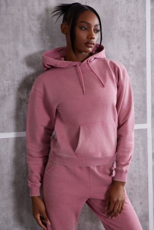 Oh Polly High Vibe Hooded Sweatshirt Tracksuits Rose | OFZK-12608