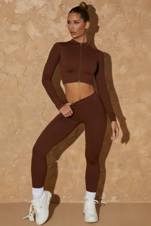 Oh Polly In Training Seamless Leggings Leggings Warm Brown | EFQS-70152