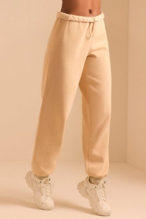 Oh Polly Pacific Petite Relaxed Fit Joggers Pants Sand | GFDX-49827