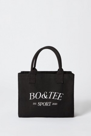 Oh Polly Sport Small Canvas Tote Bag Accessories Black | BOAW-05641