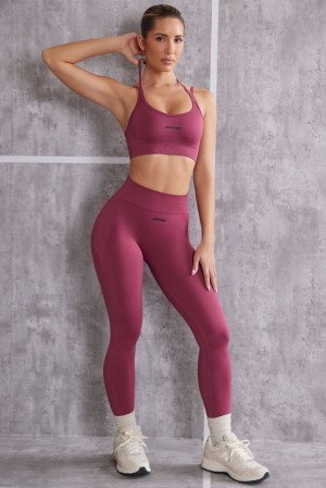 Oh Polly Superset Petite High Waist Seamless Leggings Leggings Dark Rose | BZQX-96342