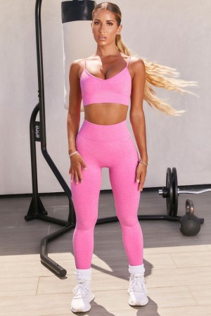 Oh Polly Unstoppable Petite Seamless Full Length Leggings Leggings Pink | QNJY-15096