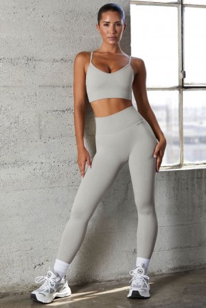 Oh Polly Vitality Seamless Full Length Leggings Gym Leggings Grey | KSGF-46308