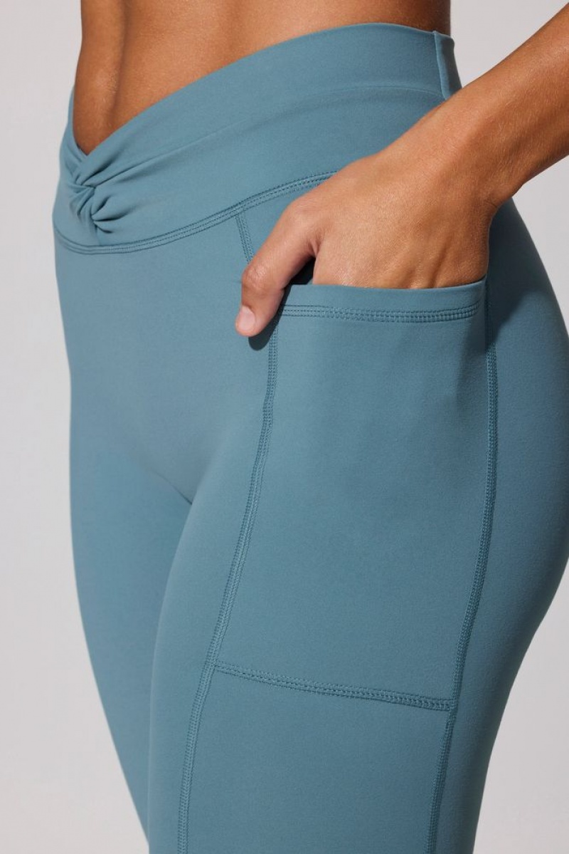 Oh Polly Change Petite Full Length Leggings with Pockets Leggings Slate Blue | ZVEI-41736