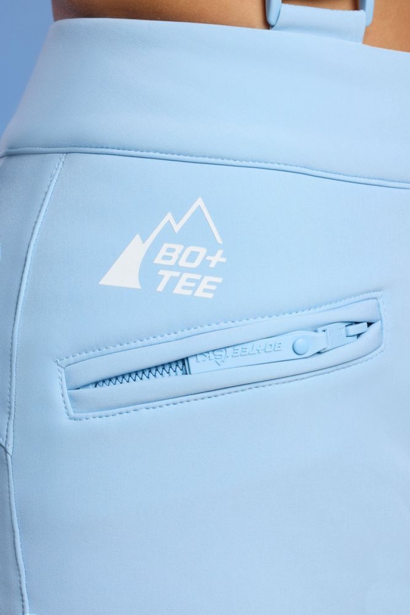 Oh Polly Glacier Petite Fleece Lined Ski Pants Bo+Tee SKI Baby Blue | NQFI-60854