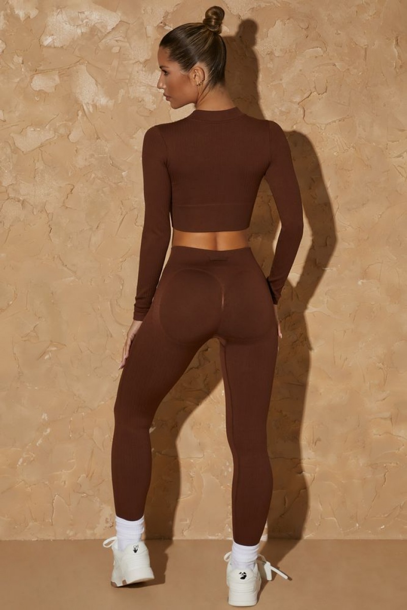 Oh Polly In Training Seamless Leggings Leggings Warm Brown | EFQS-70152