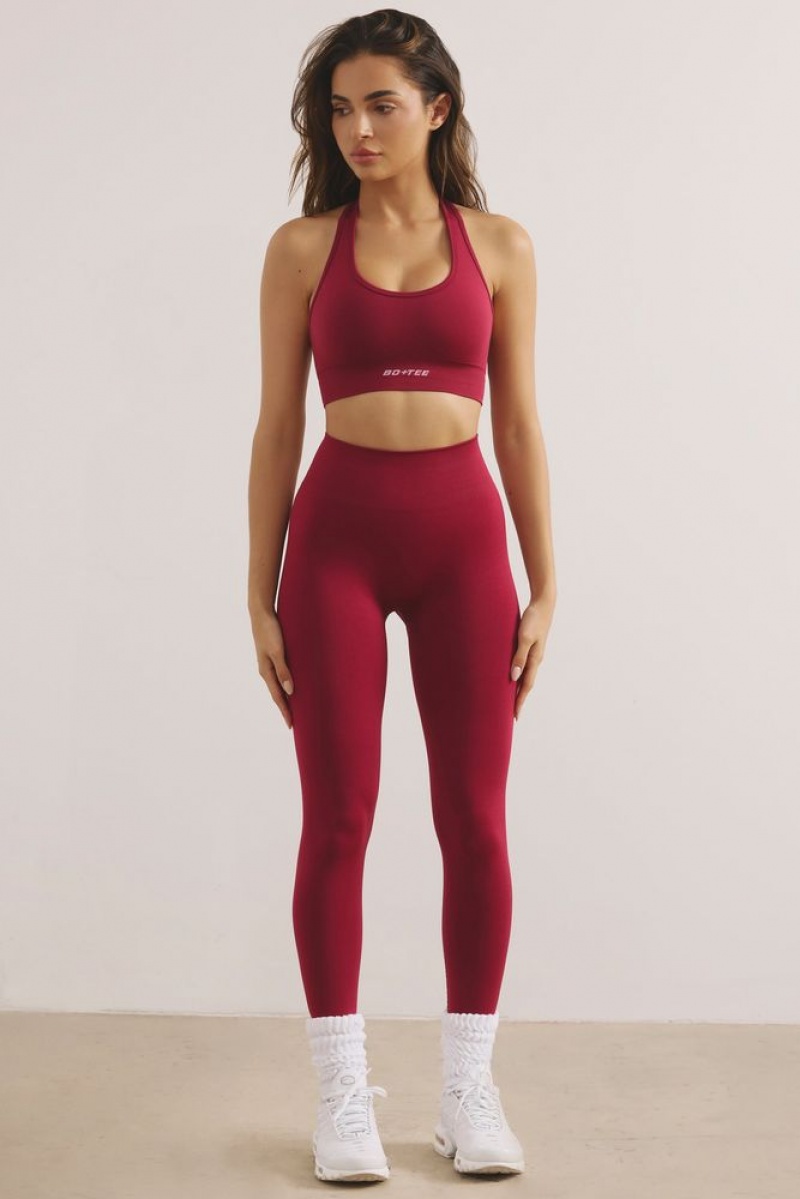 Oh Polly Power Petite High Waist Define Luxe Leggings Leggings Raspberry | QGEI-31259