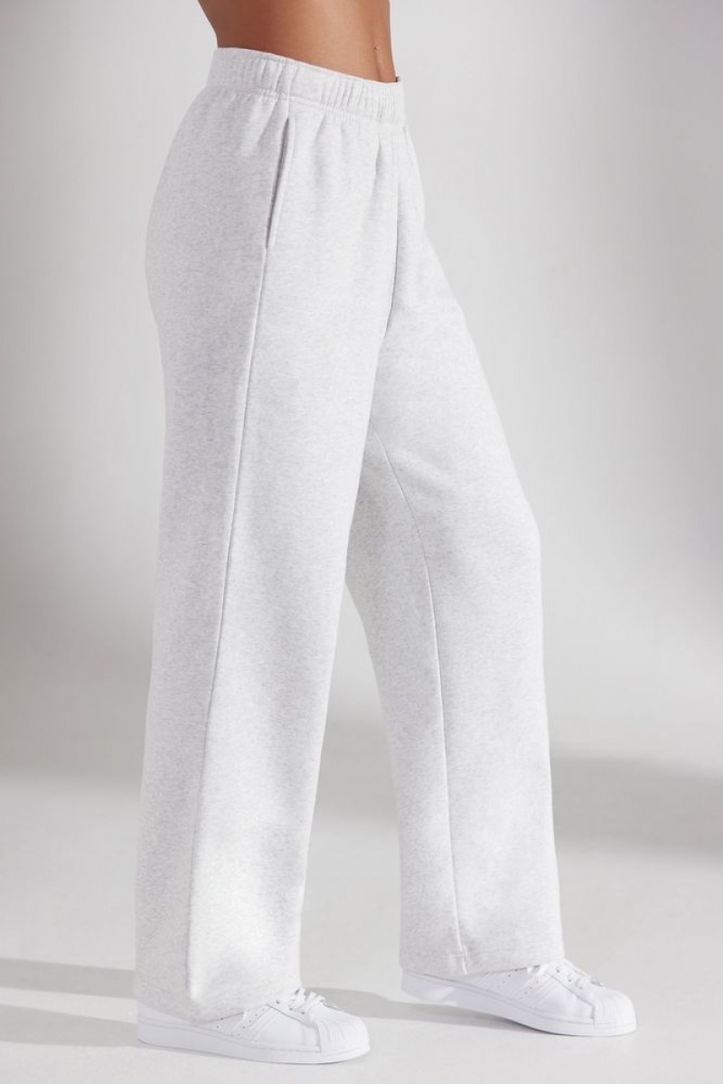 Oh Polly Principal Petite Wide Leg Joggers Pants Heather Grey | IYQA-92651