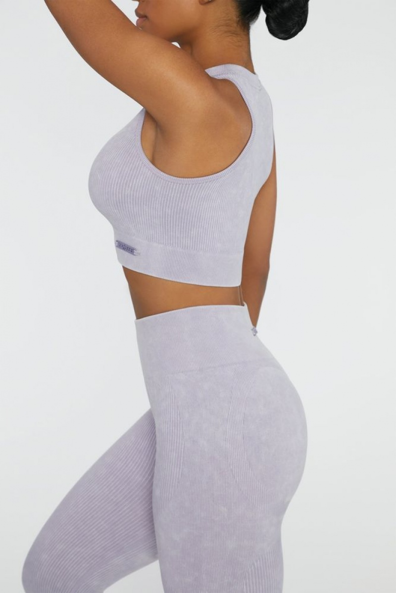 Oh Polly Relay Keyhole Zip Crop Top Bo+Tee Tops Lilac | KIER-27364