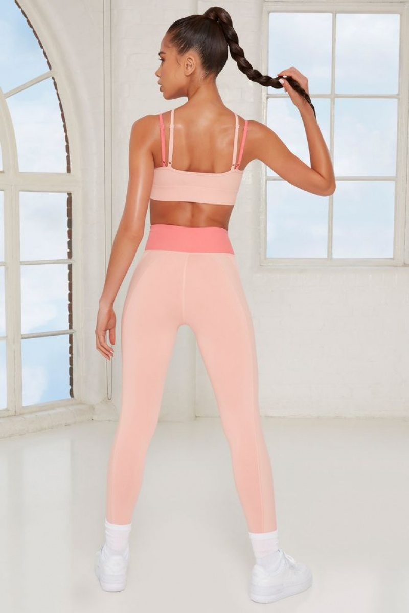 Oh Polly Revive Petite Wrap V Waist Leggings Leggings Pink | BPZV-45301