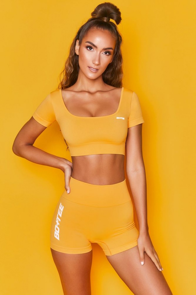 Oh Polly Speed Seamless High Waisted Shorts Shorts Orange | PILC-94680