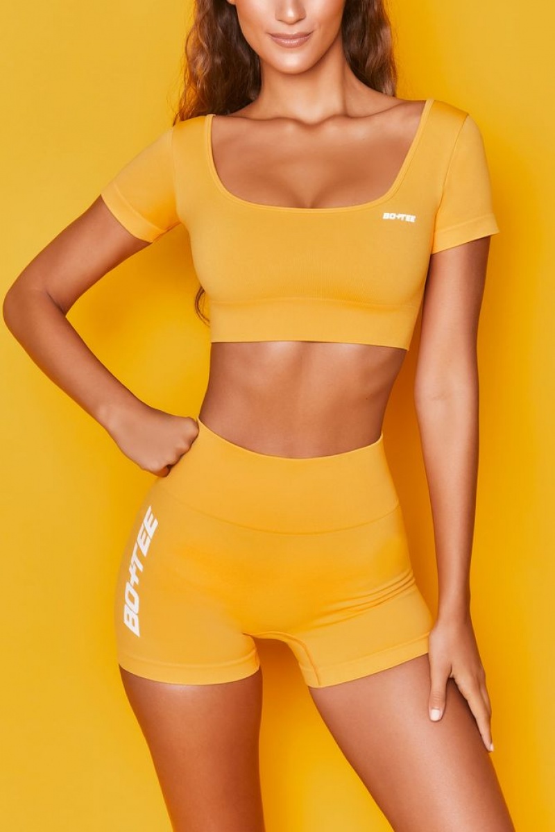 Oh Polly Speed Seamless High Waisted Shorts Shorts Orange | PILC-94680