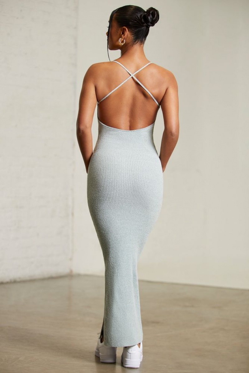 Oh Polly Stassie Low Back Maxi Dress Maxi Dress Mint | BYKE-75409