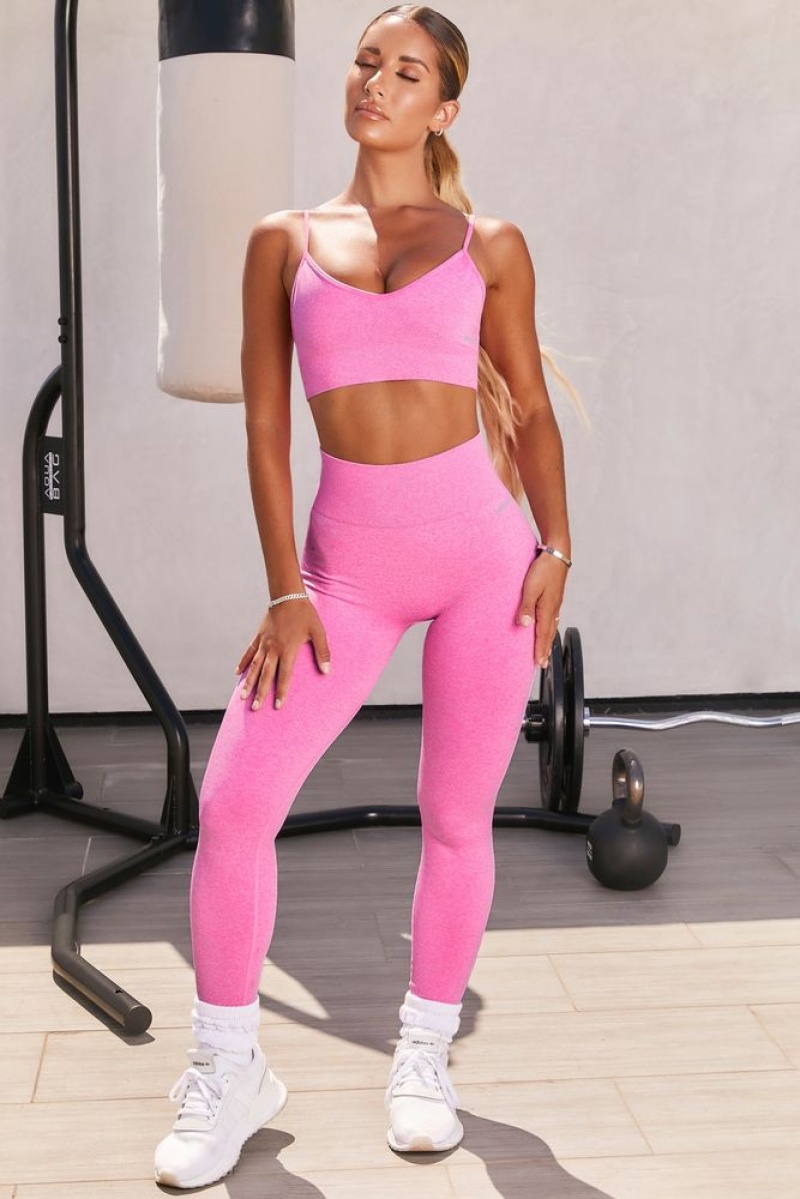 Oh Polly Unstoppable Seamless Full Length Leggings Leggings Pink | DNHI-37649