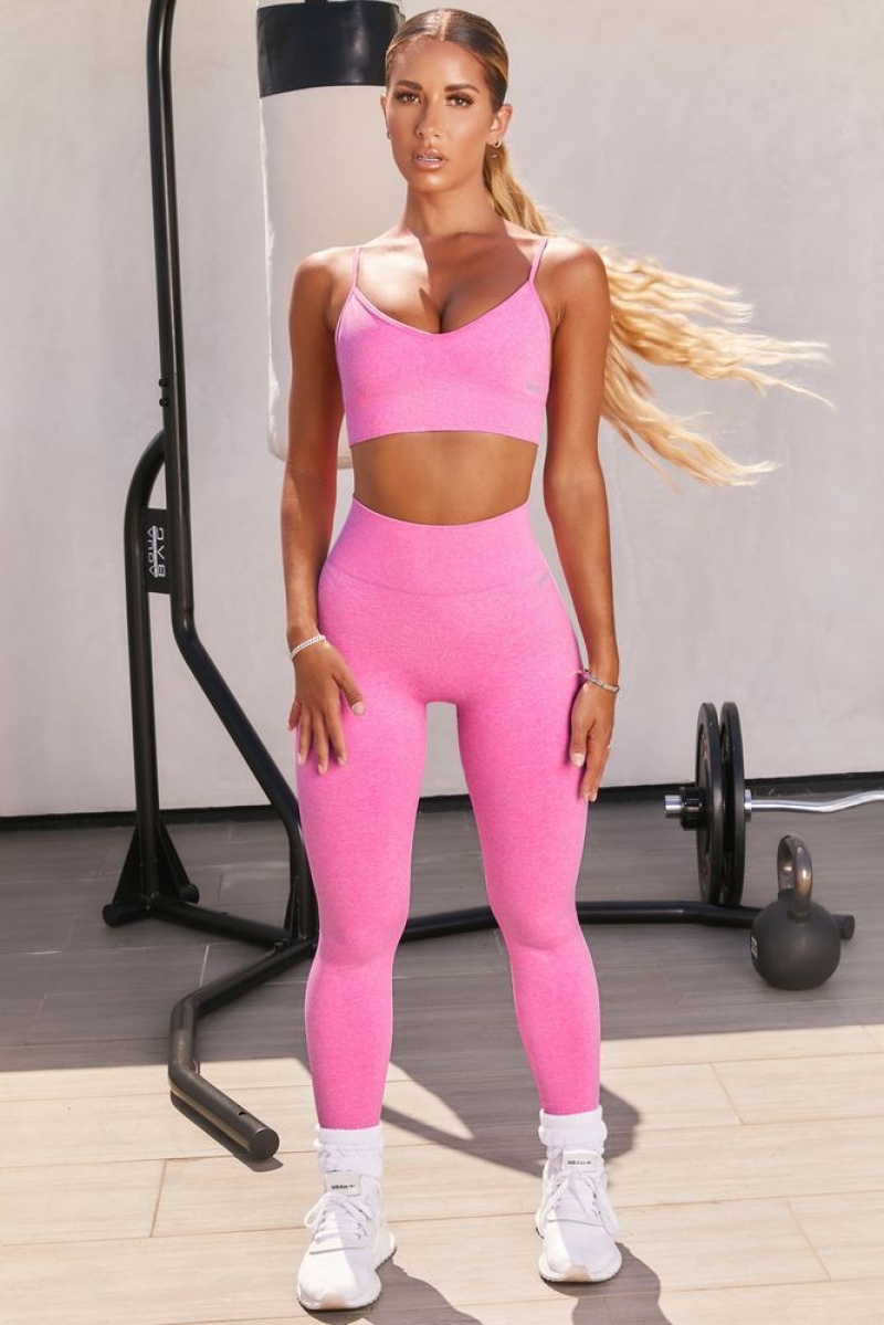 Oh Polly Unstoppable Seamless Full Length Leggings Leggings Pink | DNHI-37649