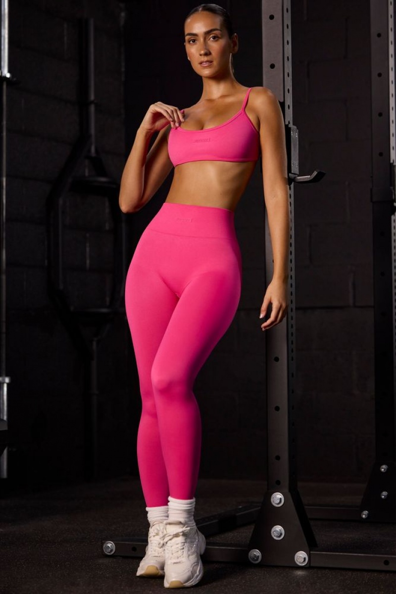 Oh Polly Vitality Petite Super Sculpt Seamless Full Length Leggings Leggings Fuchsia | EONS-30271