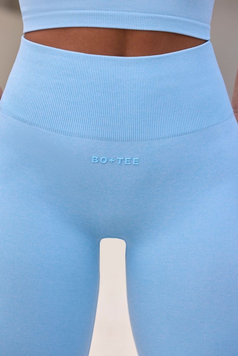 Oh Polly Vitality Petite Super Sculpt Seamless Leggings Leggings Sky Blue | DSIJ-56473